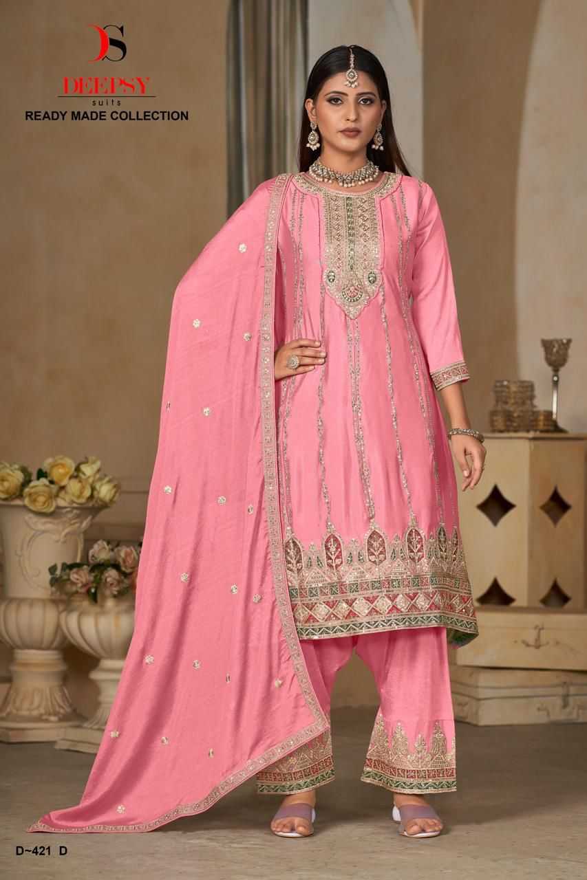 deepsy suit 421 ethnic style designer pakistani full stitch salwar kameez 