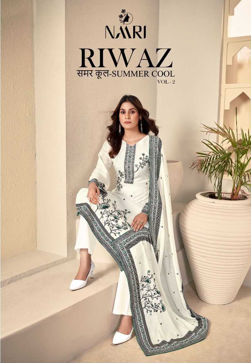 riwaz 2 by naari stylish pakistani viscous muslin weaving pattern salwar kameez