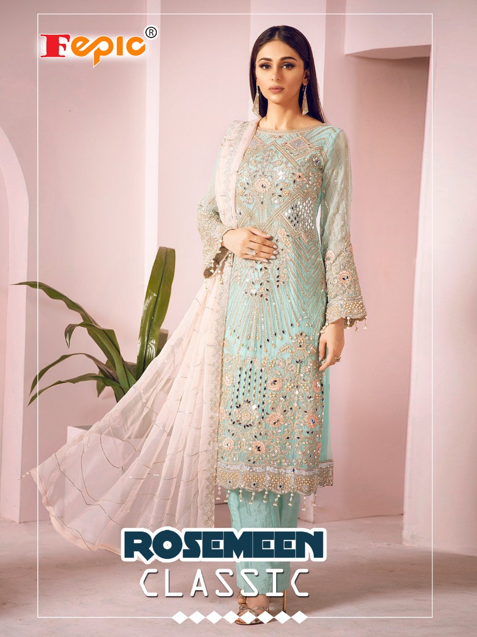 Fepic Rosemeen Classic Georgette Party Wear Pakistani Salwar Suit Wholesale Price