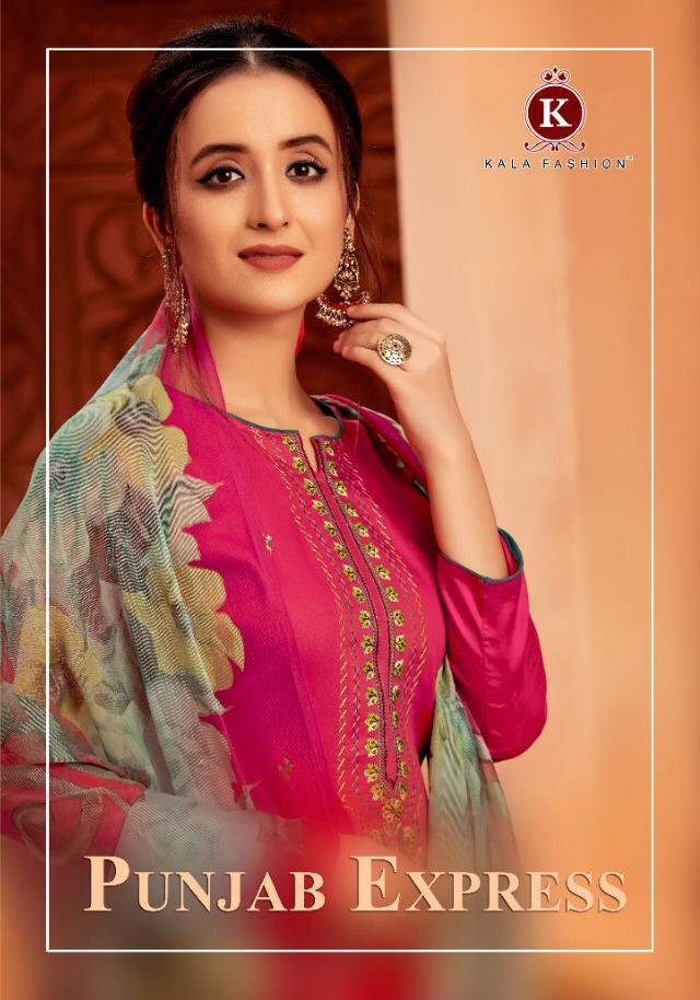 Kala Punjab Express Cotton Printed Embroidery Salwar Kameez Online Supplier Surat Kala Fashion