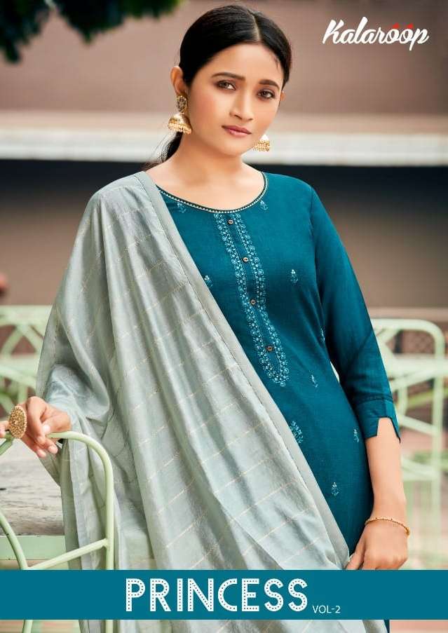 Kala Fashion Princess Vol 2 Cotton Linen Print Dress Materials Wholesale