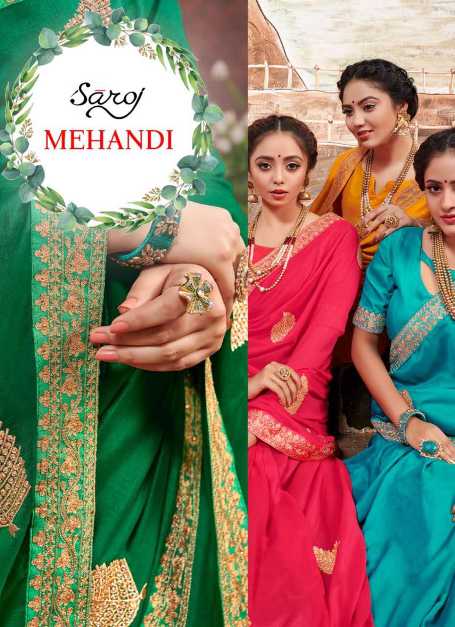 Your Choice Mehandi Silk Cotton Dress With Banarasi Dupatta Collection Wholesale