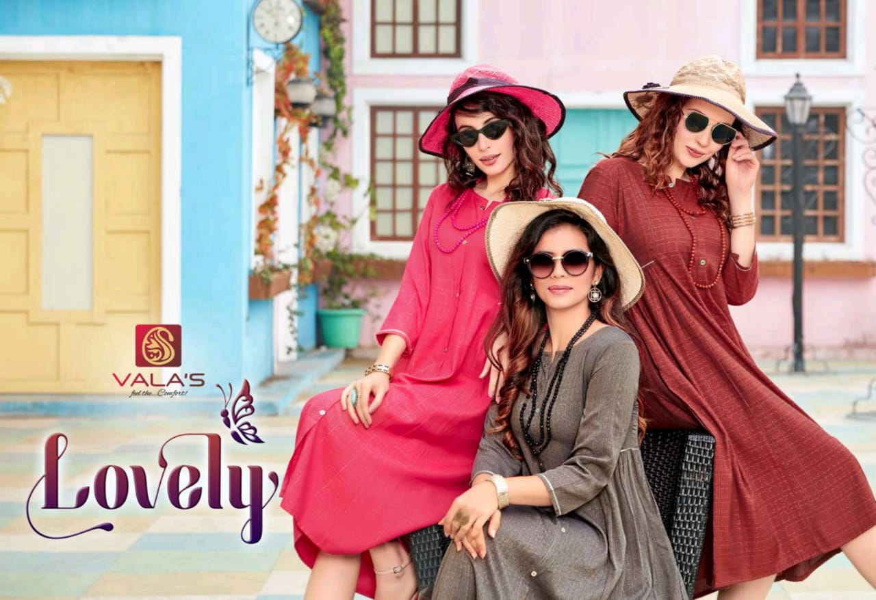 Valas Lovely Rayon Slub Fancy Kurtis Collection Wholesale Rate