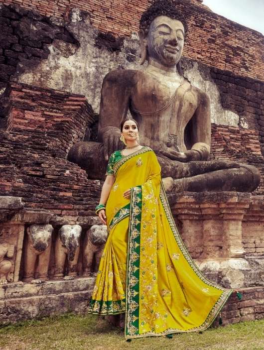 Lt Fabrics Present Kaya Silk Fancy Traditional Wear Saree Collection Wholesale