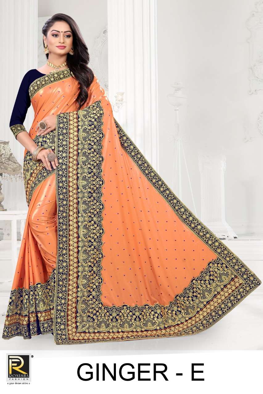 Sanskar Style Ginger Nett Lehenga With Chiffon Dupatta Wholesale Supplier N Exporter