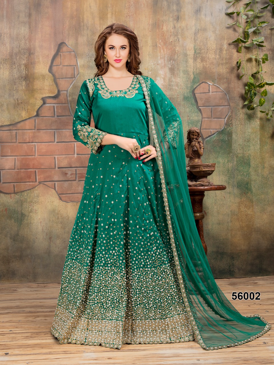 Twisha Aanaya 56000 Series Silk Anarkali Embroidery Salwar Kameez Wholesale