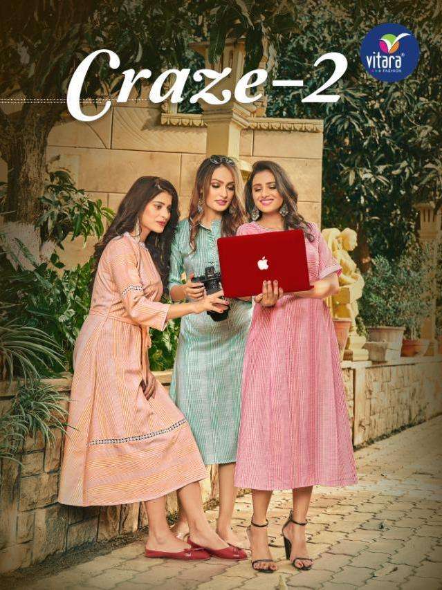 Vink Presenting Craze Vol 2 Rayon Casual Ready To Wear Kurtis Collection