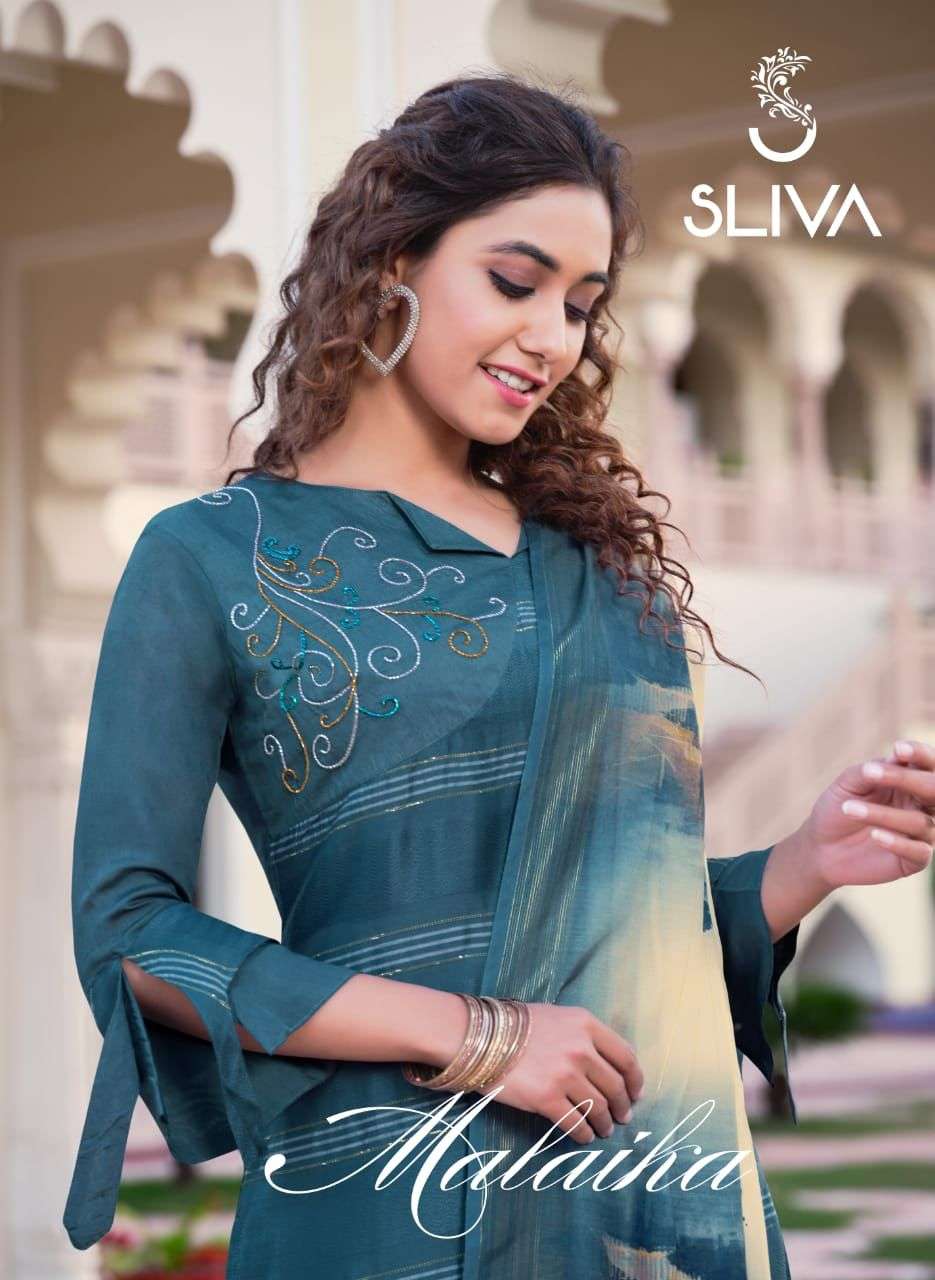 Sarg Presents Laika Silk Designer Salwar Suits Wholesale Online Supplier