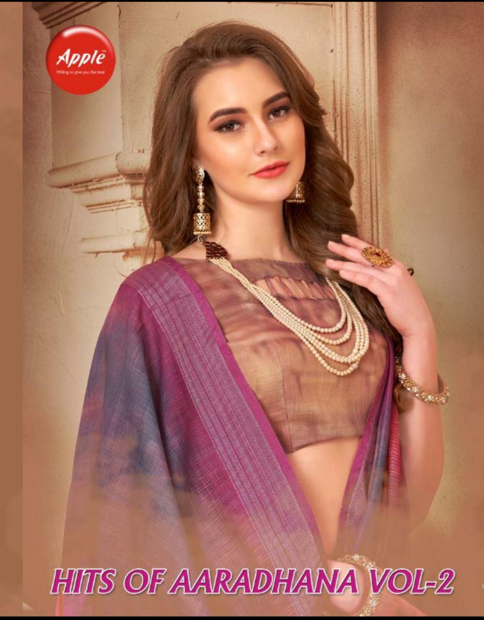 Apple Presents Aaradhana Vol 2 Linen Digital Print Sarees Wholesale Supplier