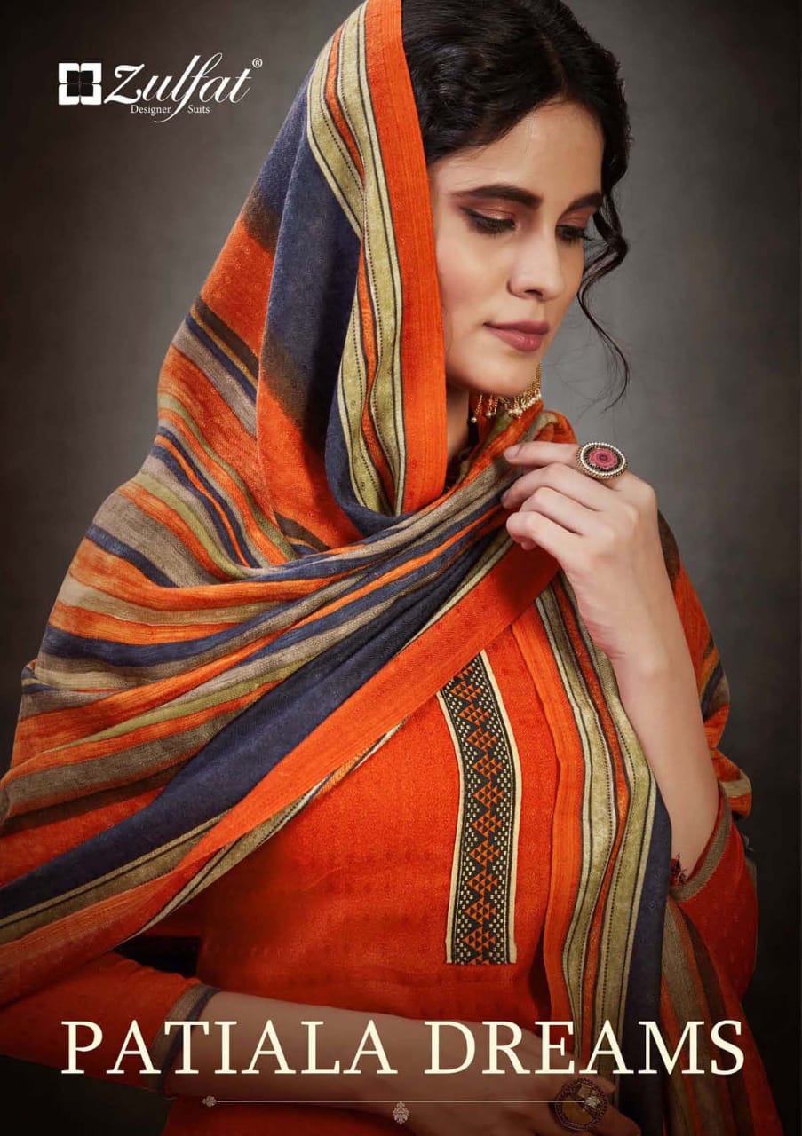 Belliza Designer Patiyala Dreams Pure Pashmina Dress Materials Online Dress Materials