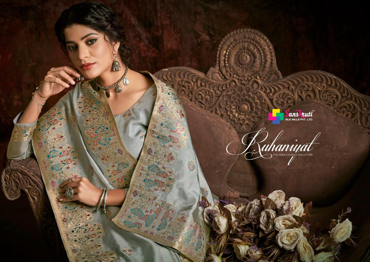 Jay Vijay Presents Ruhaniyat Pashmina Print Embroidery Salwar Kameez Best Price