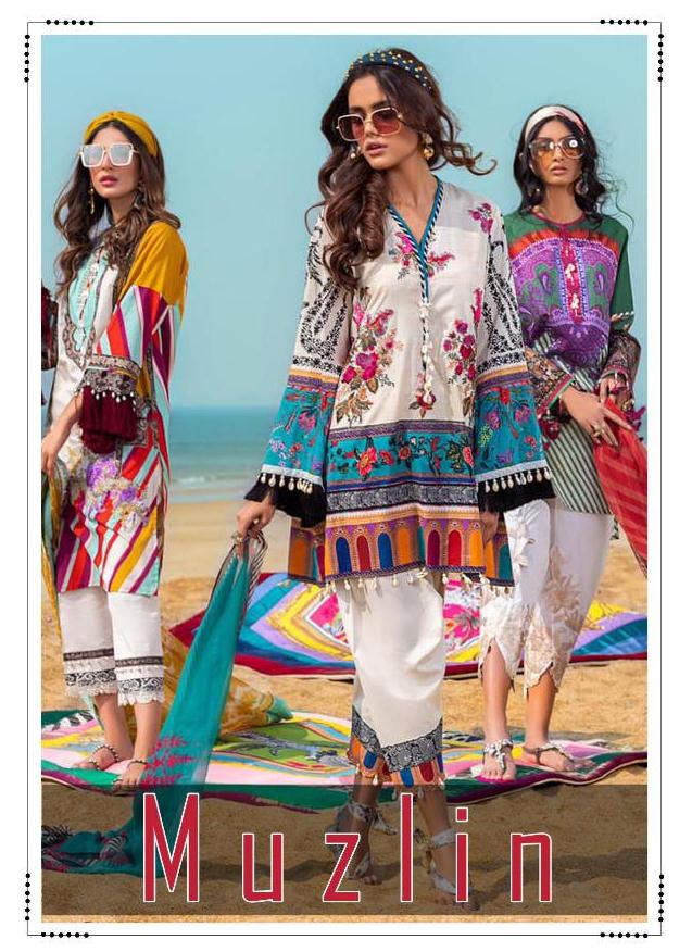 Muzlin By Deepsy Pure Cotton Pakistani Style Salwar Kameez