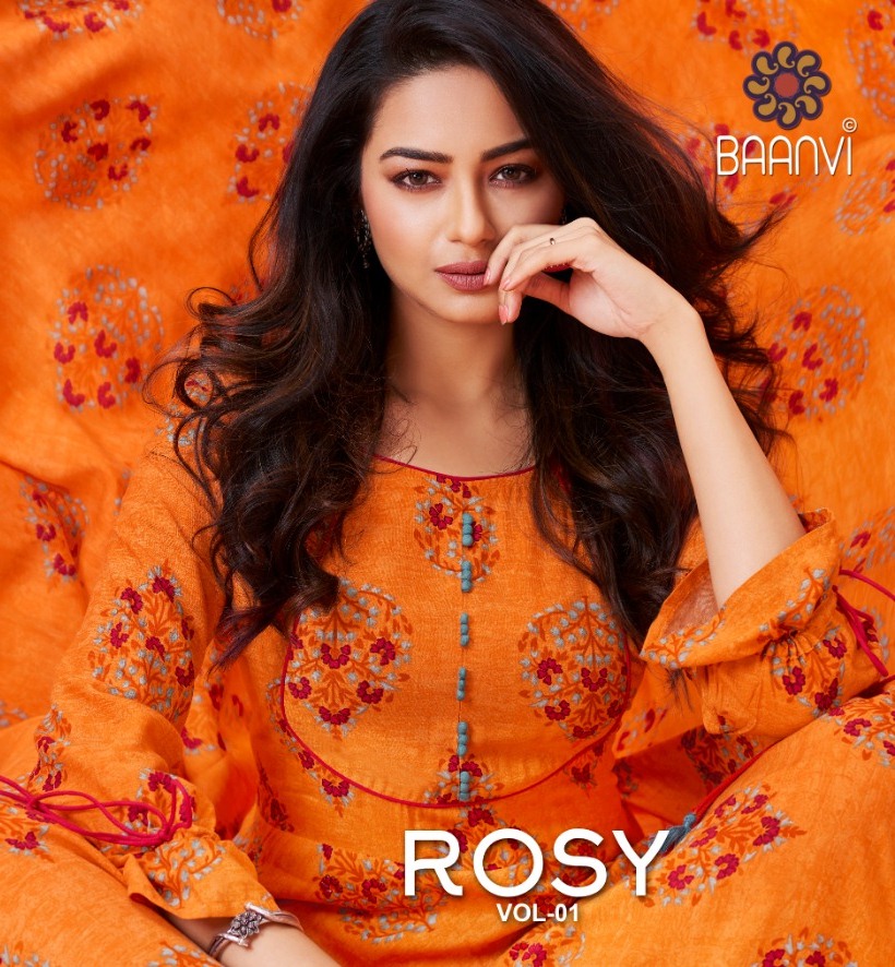 Baanvi Present Rosy Rayon Long Looking Classy Kurti Online By R Studio