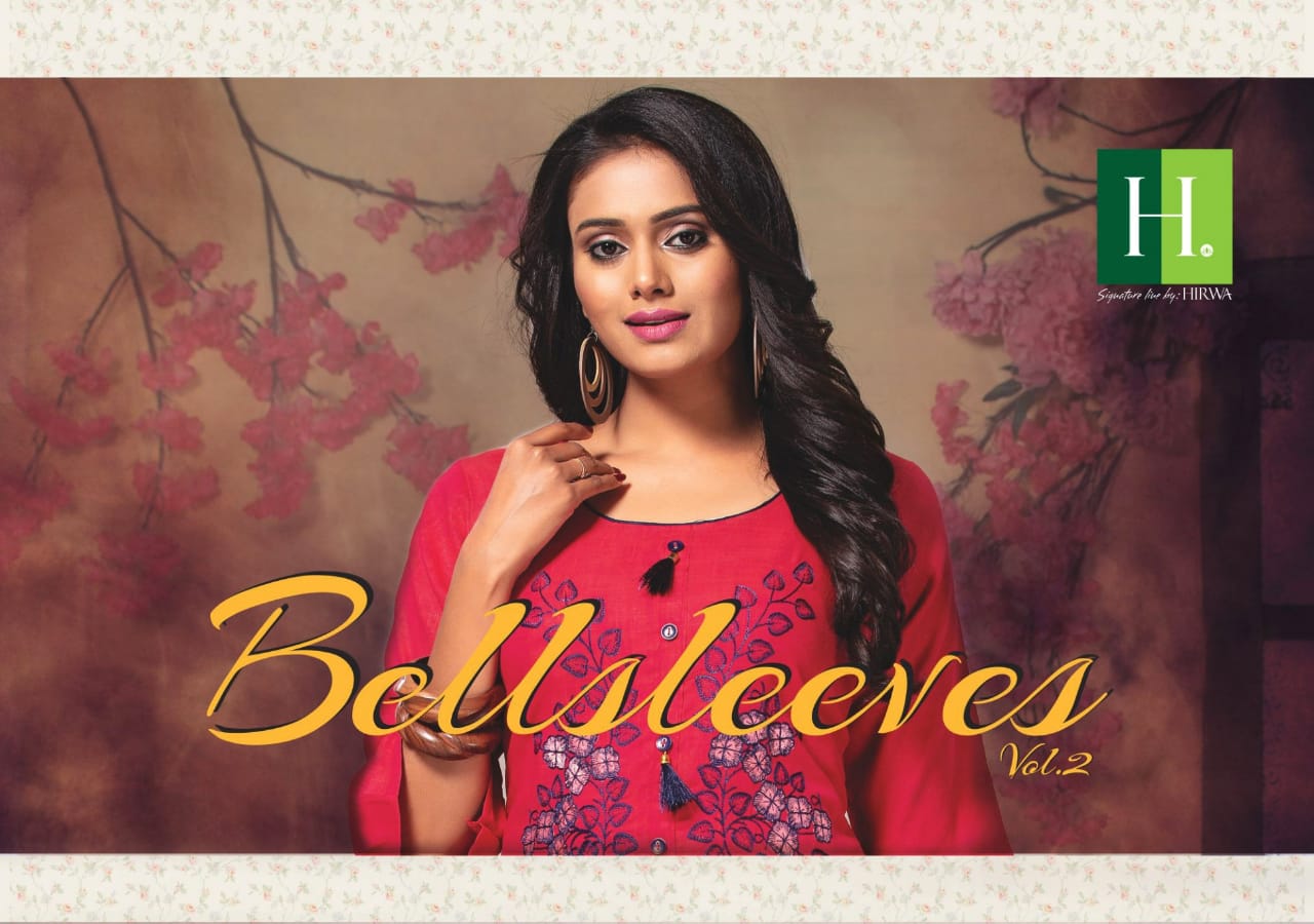 Hirwa Bellsleeves Vol 2 Rayon Daily Wear Kurti Dealer In Surat Market