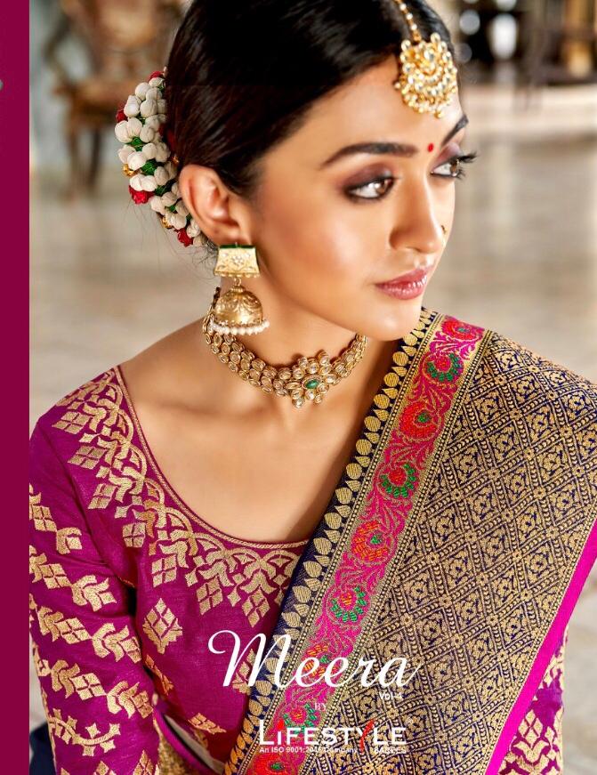 Lifestyle Presenting Meera Vol 4 Silk Traditional Wear Saree Online