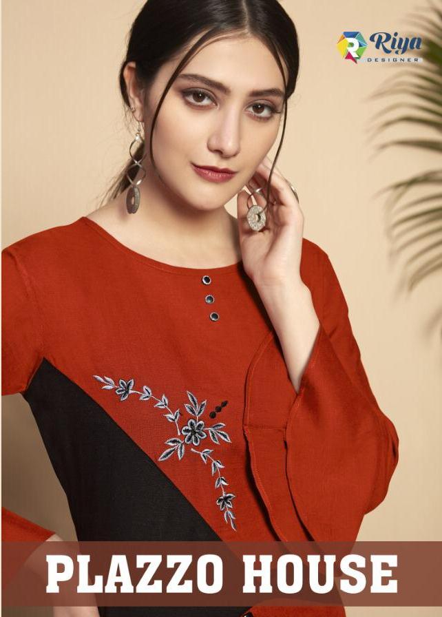 Riya Designer Plazzo House Rayon Exclusive Casual Wear Top With Bottom