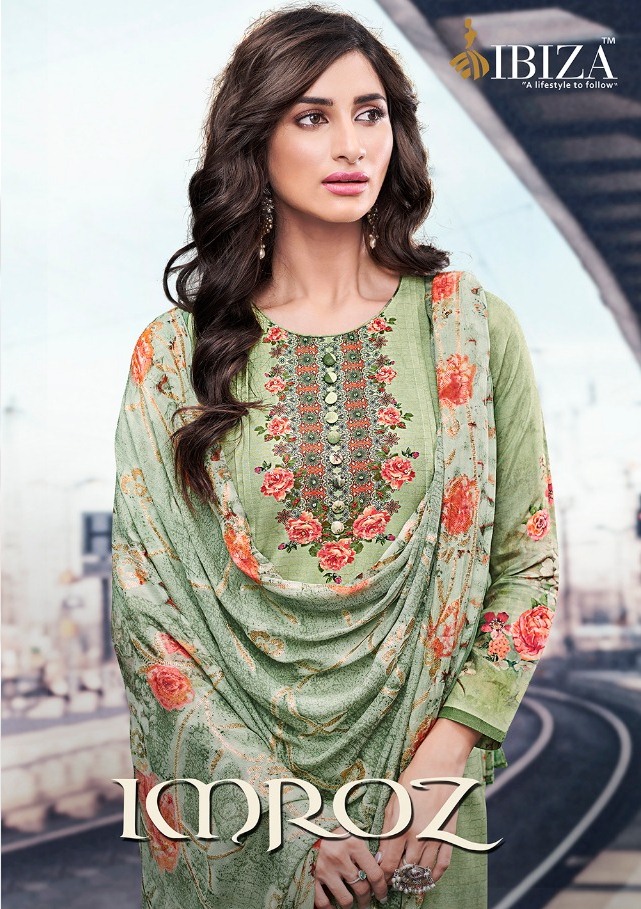 Sanskruti Silk Mills Ibiza Imroz Muslin With Handwork Printed Party Wear Suit