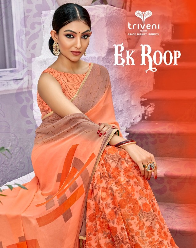 Triveni Launching Ek Roop Georgette Traditional Wear Saree Collection