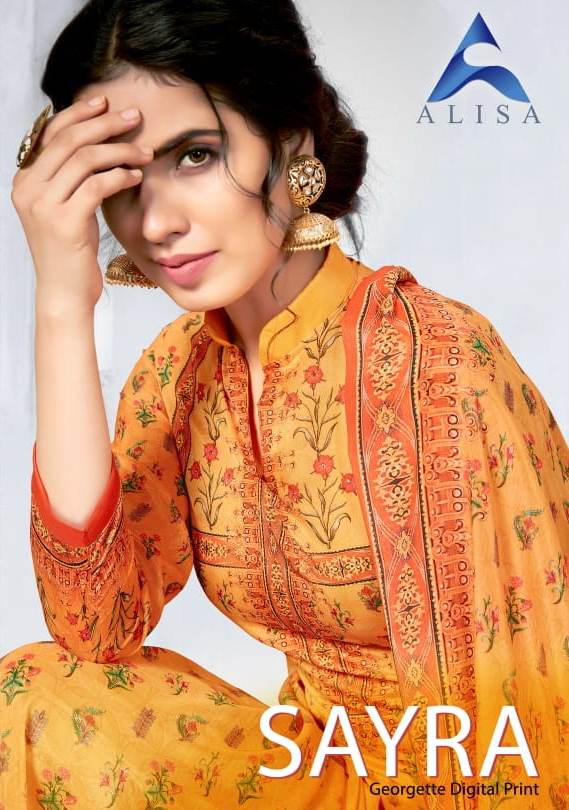 Alisa Sayra Satin Georgette Digital Printed Salwar Suit Online Shopping