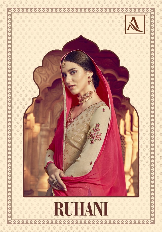 Alok Suit Ruhani Brasso Embroidered Designer Suits Online At Best Prices