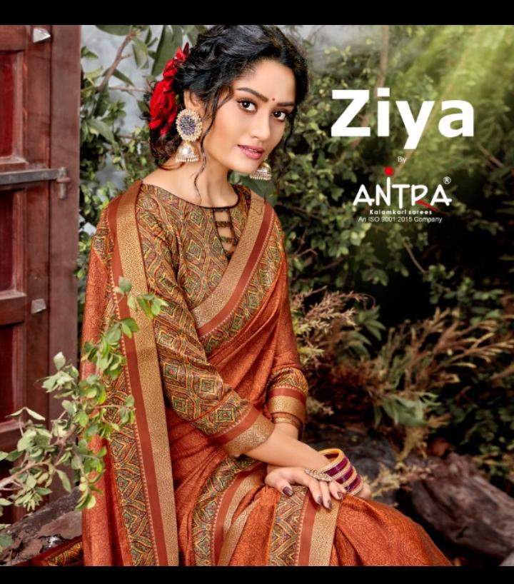 Antra Presenting Ziya Chiffon Print With Blouse Saree Wholesaler In Surat Market