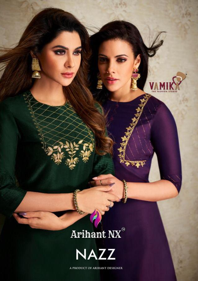 Arihant Nx Launch Naaz Viscose Silk 401-408 Series Top With Plazzo Wholesaler