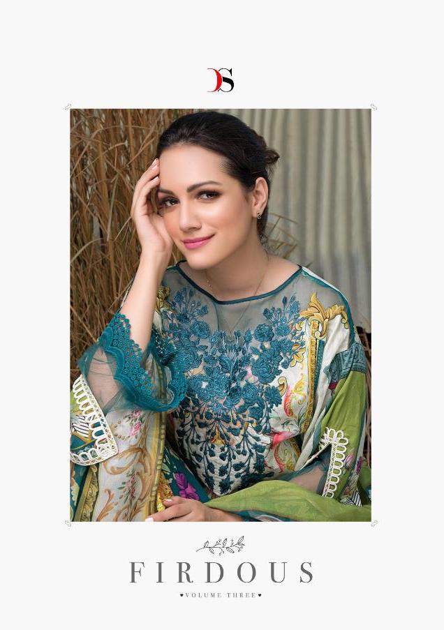 Deepsy Firdous Vol 3 Pure Cotton Pakistani Suit Collection