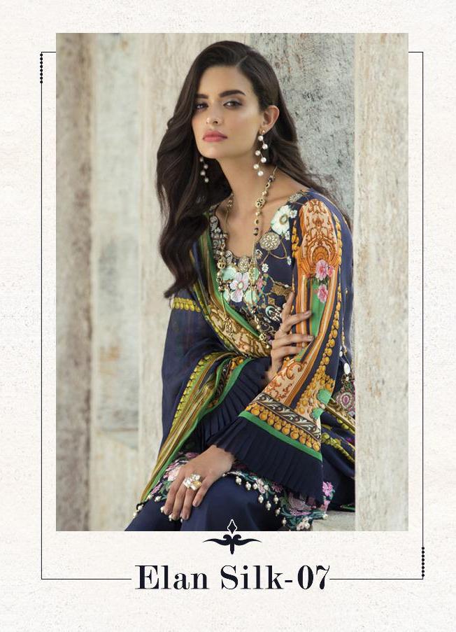 Deepsy Suits Elan Silk Vol 7 Satin Silk Digital Print 171-175 Series Suit