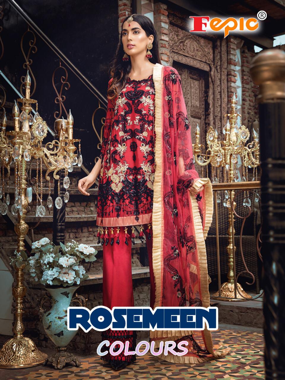 Fepic Present Rosemeen Colours Georgette Net Party Wear Pakistani Suit Concept