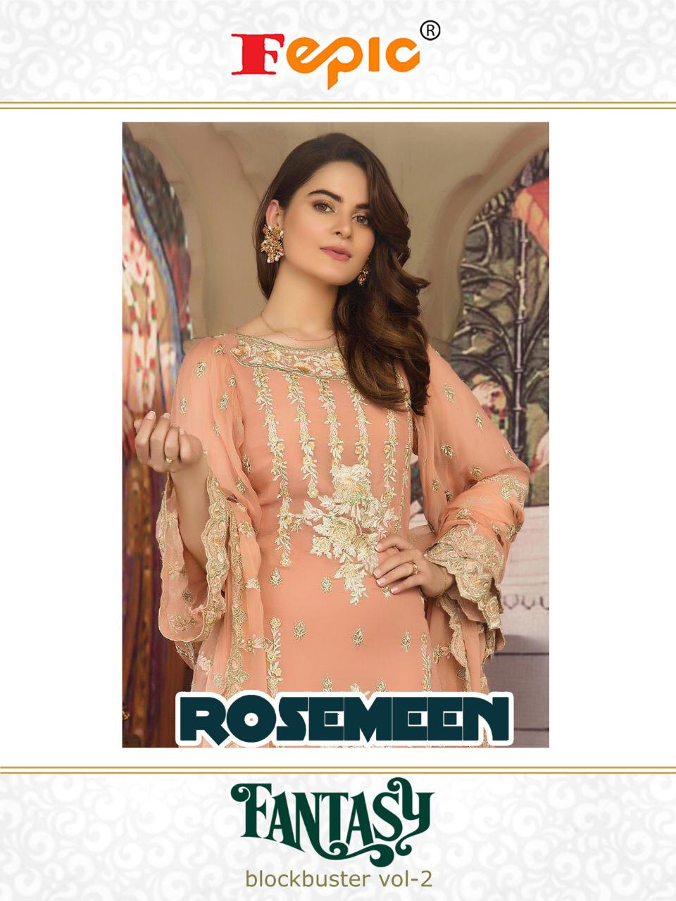 Fepic Rosemeen Fantasy Blockbuster Vol 2 Georgette Pakistani Suit Concept