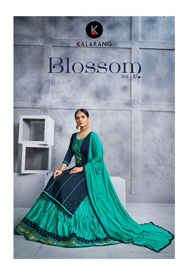 Kalarang Blossom Vol 8 Jam Silk Cotton Lehenga Style Salwar Suit Online Shopping