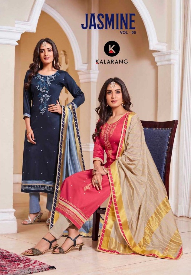 Kalarang Launch Jasmine Vol 5 Jam Silk Cotton Casual Wear Salwar Suit