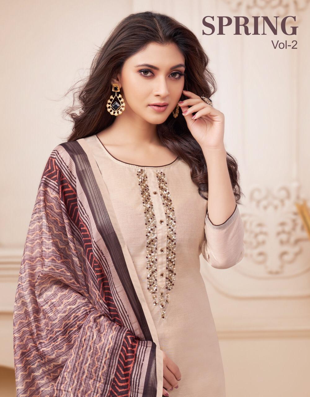 Kapil Trendz Spring Vol 2 Cotton Modal With Handwork Casual Wear Suit Seller