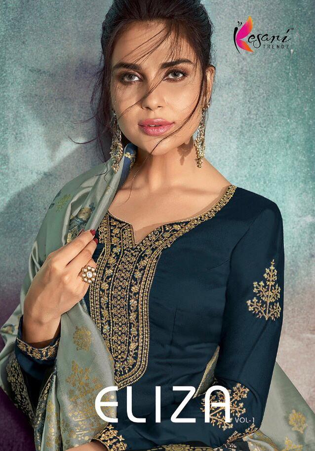 Kesari Trendz Eliza Vol 1 Georgette Satin Party Wear Salwar Suit Online