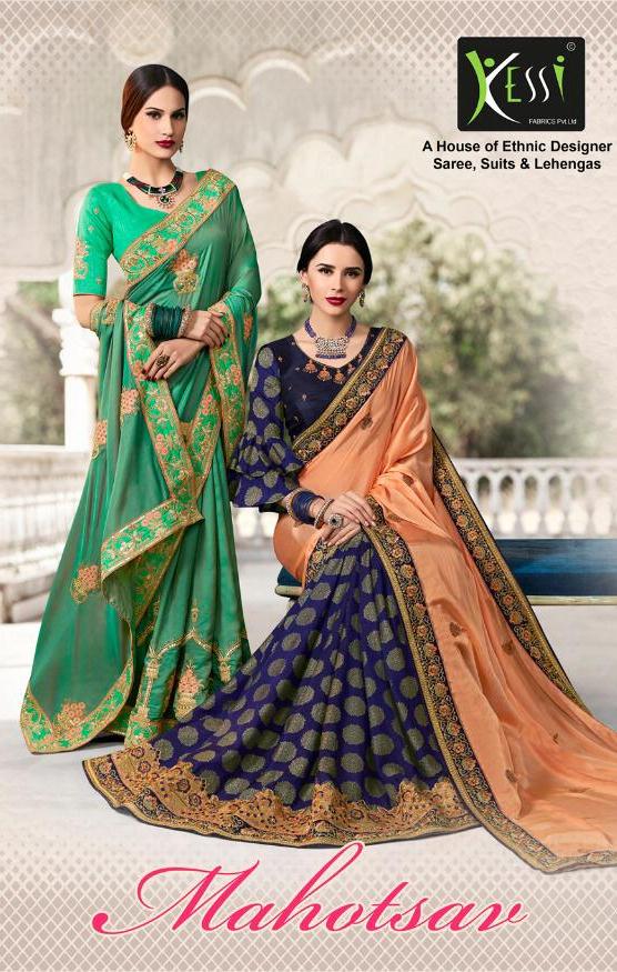 Kessi Present Mahotsav Chiffon With Embroidery Work 2001-2010 Series Saree