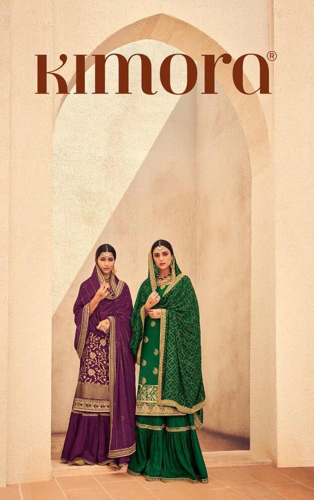 Kimora Launch Kimora Vol 11 Dola Silk Jacquard 1101-1107 Series Sharara Suit