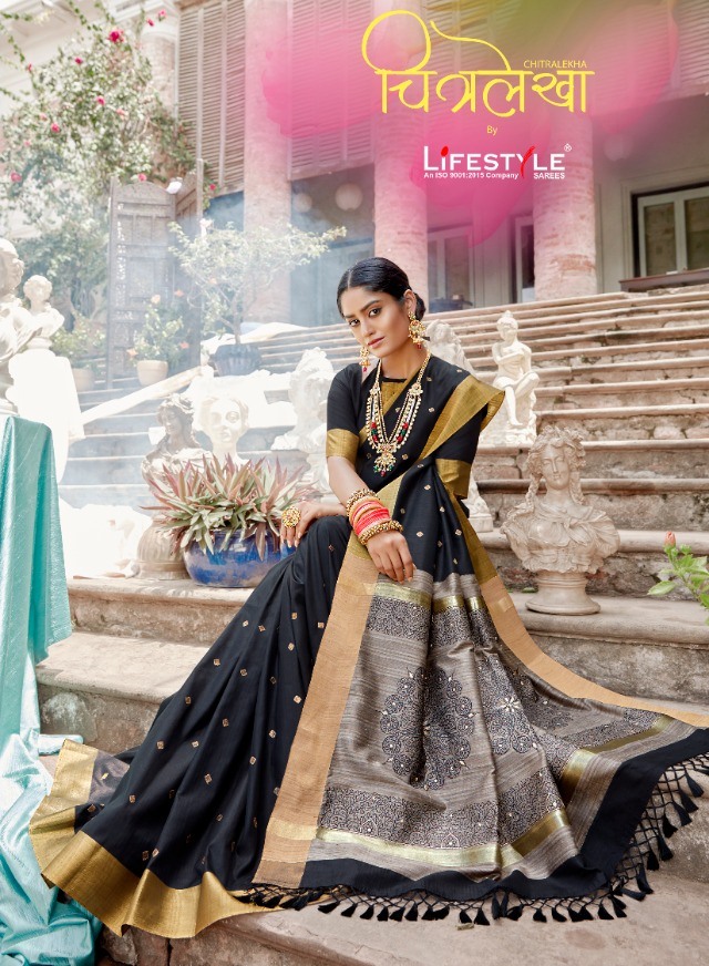 Lifestyle Launch Chitralekha Silk Weaving Traditional Wear Saree Catlog Dealer