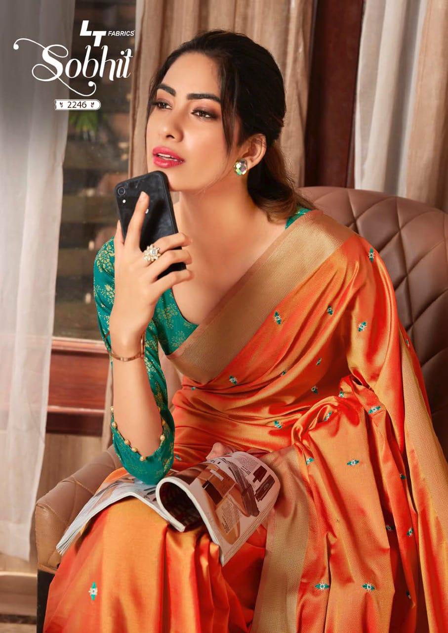 Lt Fashion Sobhit Linen Zari With Resham Work Saree Online Shopping