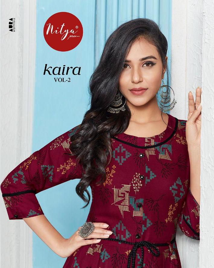 Lt Nitya Launch Kaira Vol 2 Long Stylish Exclusive Kurti Clothing Store In Surat