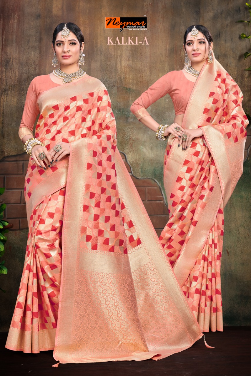 Neymar Design Kalki Cotton Party Wear Printe Saree Wholesaler