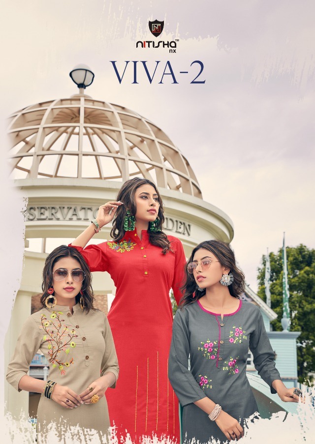 Nitisha Nx Viva Vol 2 Cotton Regular Wear 2001-2012 Series Kurti At Chepest Rate