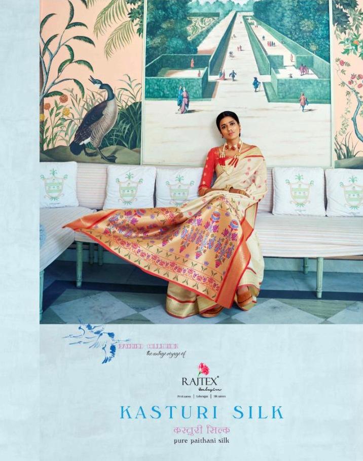 Raj Tex Present Kasturi Silk Pure Paithani Silk Heavy Look Saree Online Collection