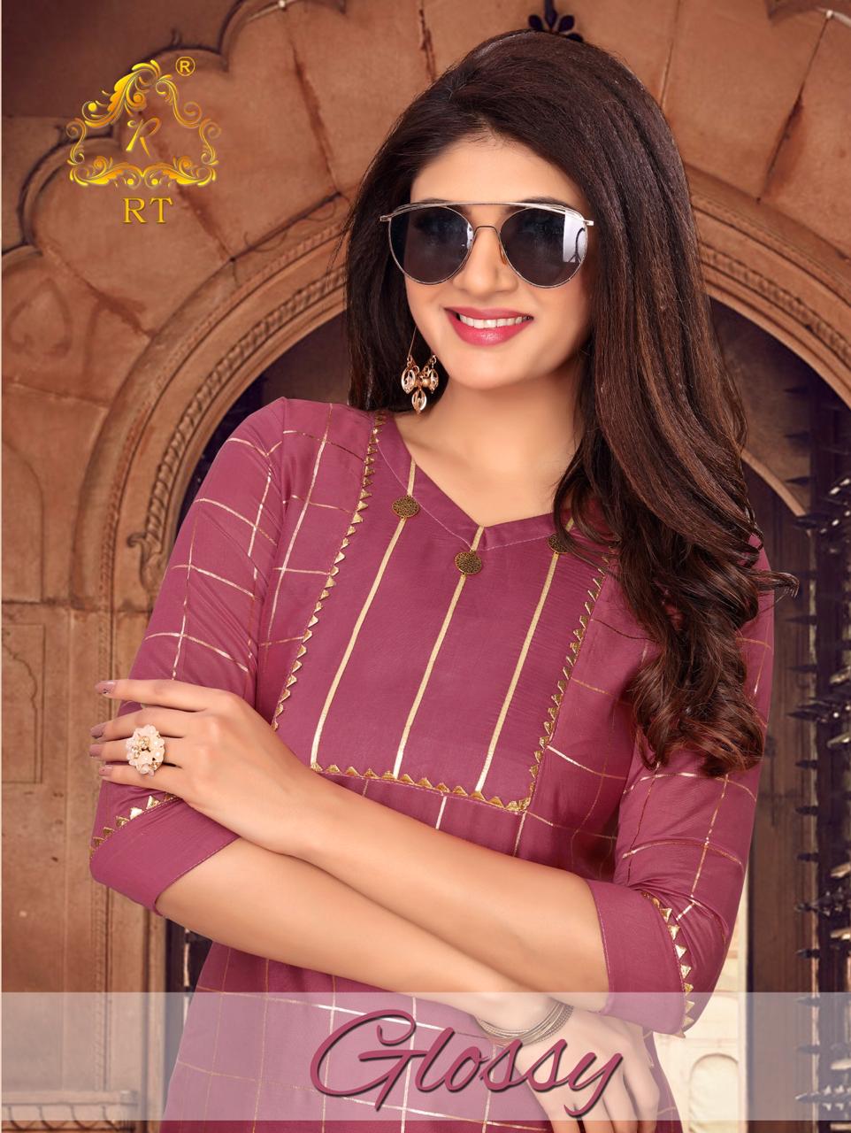 Rijiya Trends Launch Glossy Chanderi Weaving Kurti With Plazzo