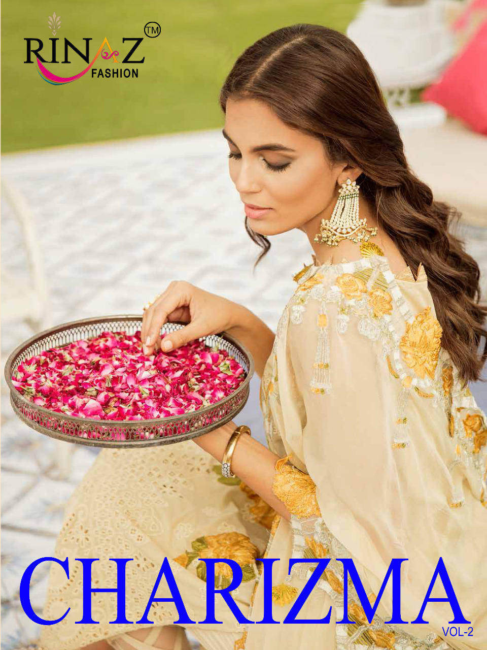 Rinaz Fashion Charizma Vol 2 Cambric Cotton 1301-1304 Series Pakistani Suit Catlog