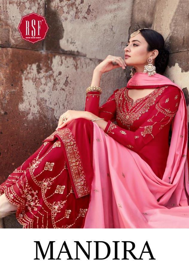 Rsf Launch Mandira Karwa Choth Special Georgette Sarara Style Long Suit Collection