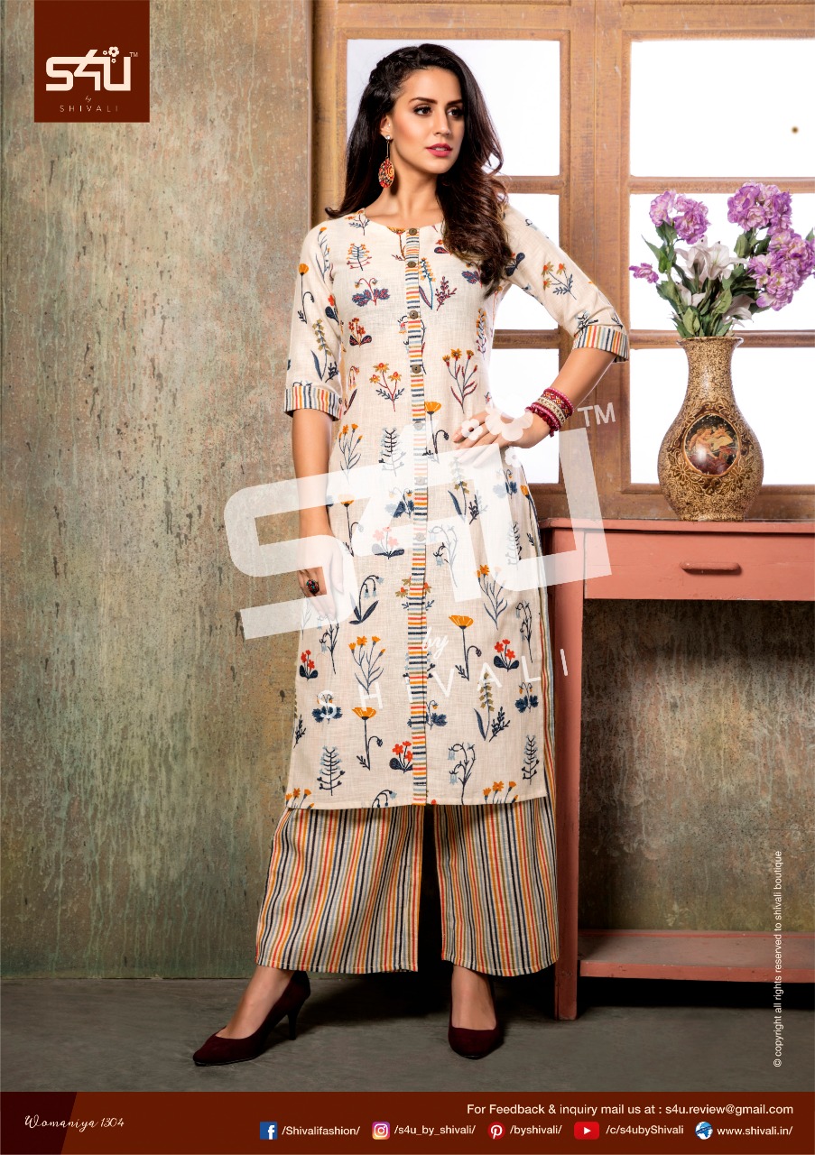 S4u Launch Womaniya Vol 13 Designer Kurti With Plazzo Wholesalers