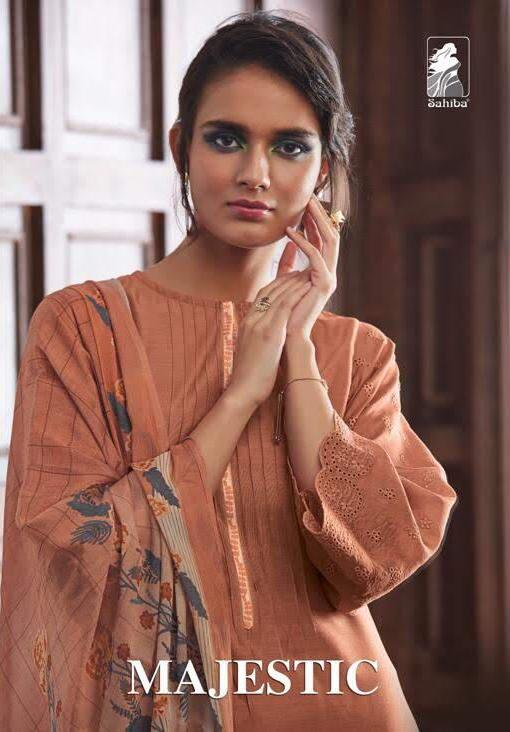 Sahiba Launch Majestic Chanderi Digital Printed Salwar Kameez In Suart