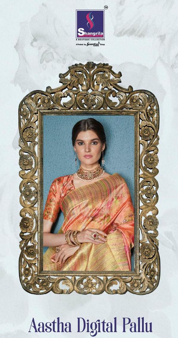 Shangrila Astha Digital Linen Jacquard Pirnted Traditional Wear Saree