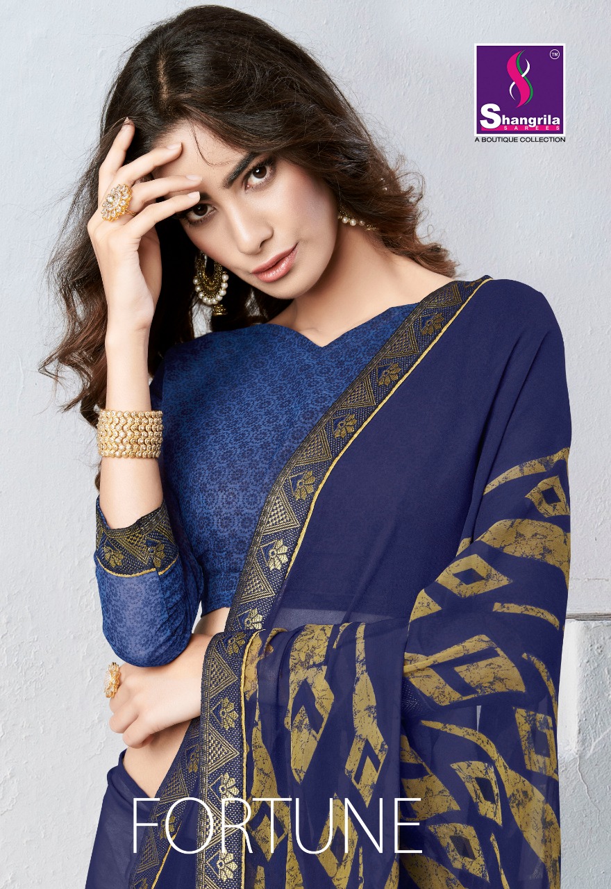 Shangrila Present Fortune Pure Georgette Fancy Prints Saree