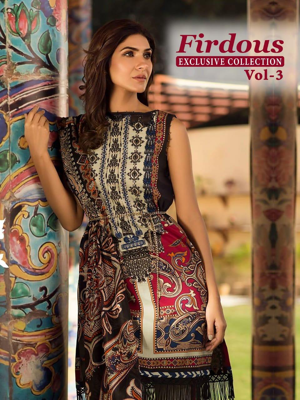 Shree Fab Firdous Exclusive Collection Vol 3 Cotton Print Suit Wholesaler